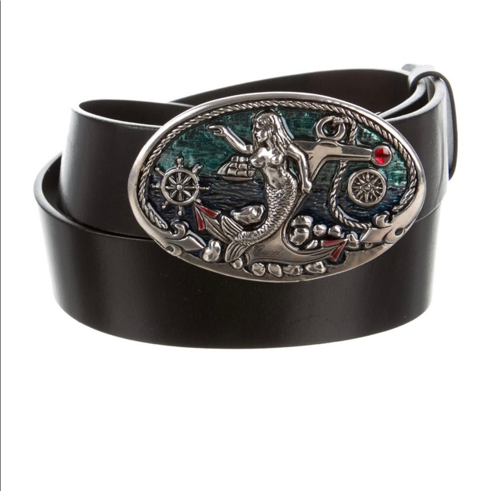 Gucci mermaid buckle belt